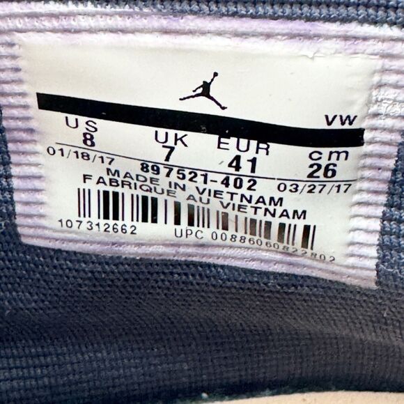 New Air Jordan 2 Retro Deconstructed Thunder Blue Mens Size 8 EUC 897521-402 - Picture 12 of 14